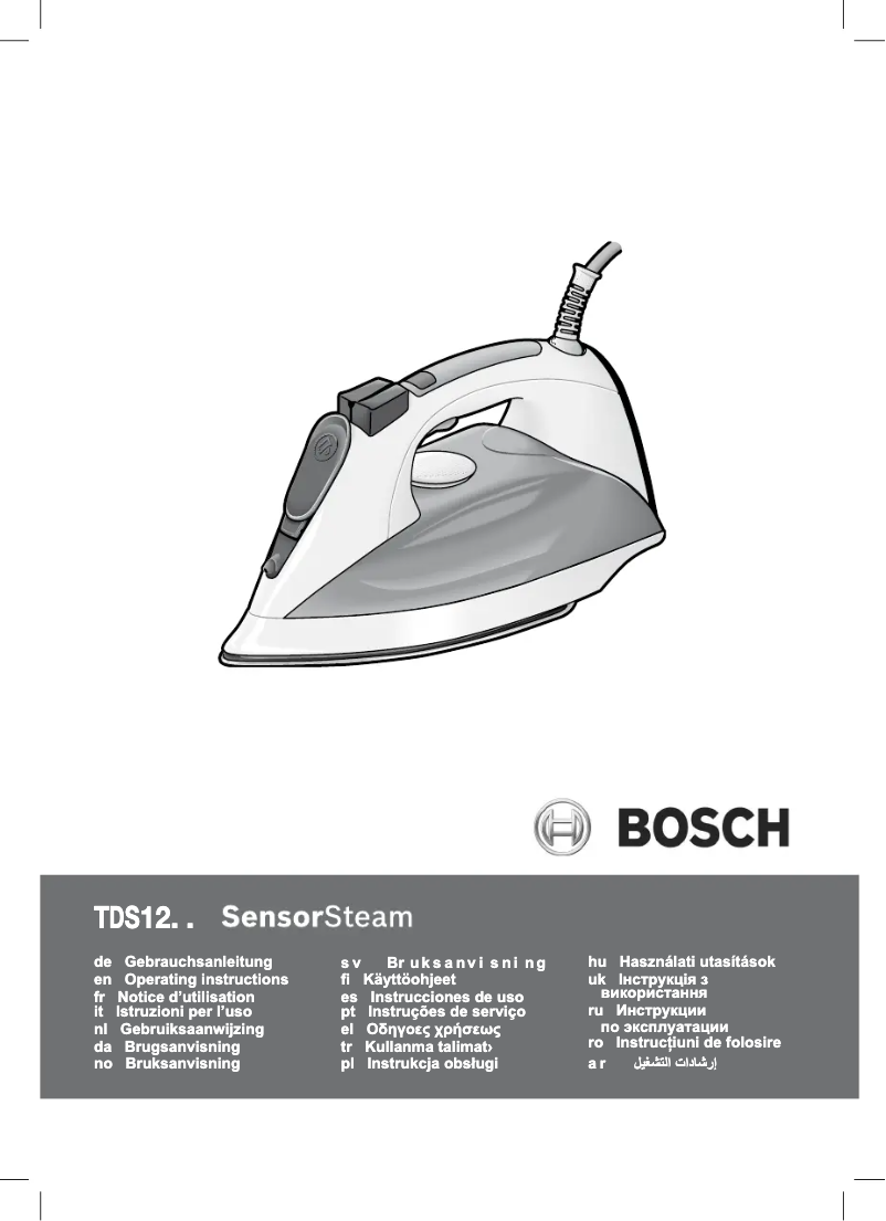 Page 1 of the manual User Manual Bosch ProEnergy SensorSteam TDS1210