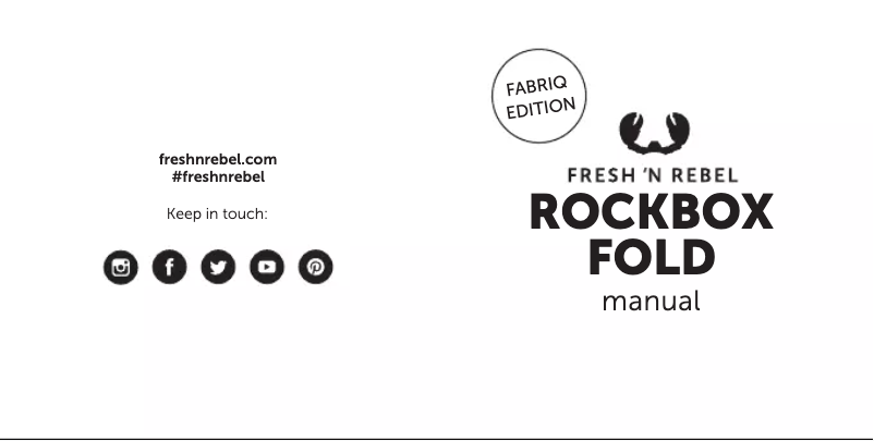 Page 1 of the manual User Manual Fresh 'n Rebel ROCKBOX FOLD