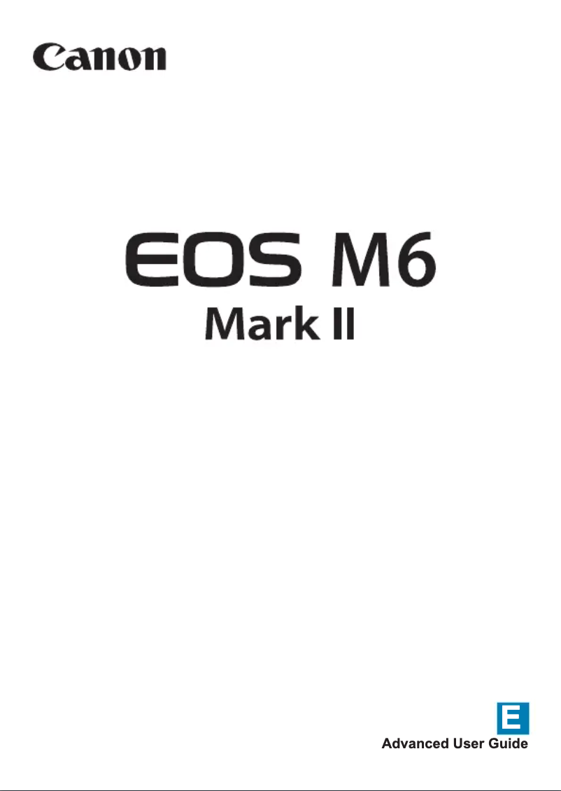 Page 1 of the manual User Manual Canon EOS M6 Mark II