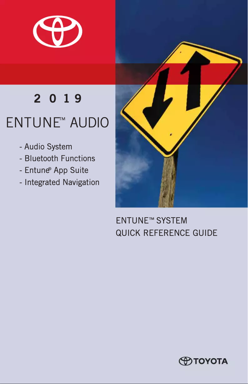 Page 1 of the manual User Manual Toyota Sequoia (2019)