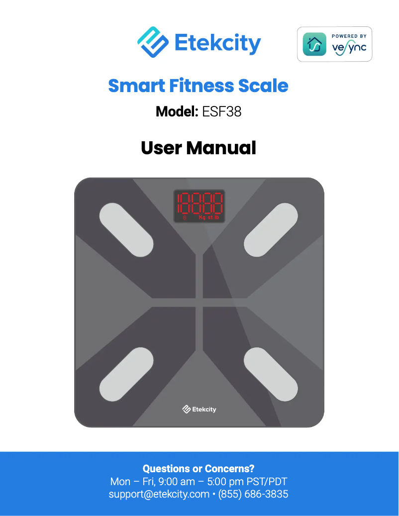 First page image of the manual for ESF38