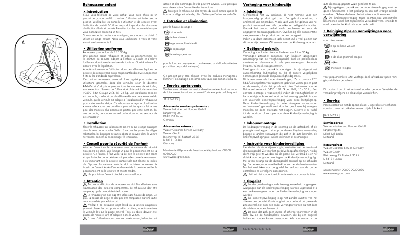 First page image of the manual for IAN 86215