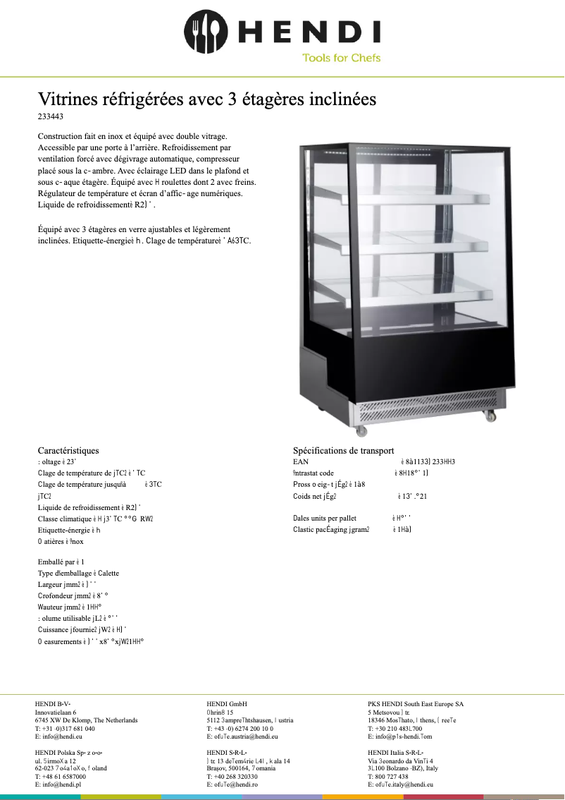 Page 1 of the manual Technical Sheet Arktic 233443