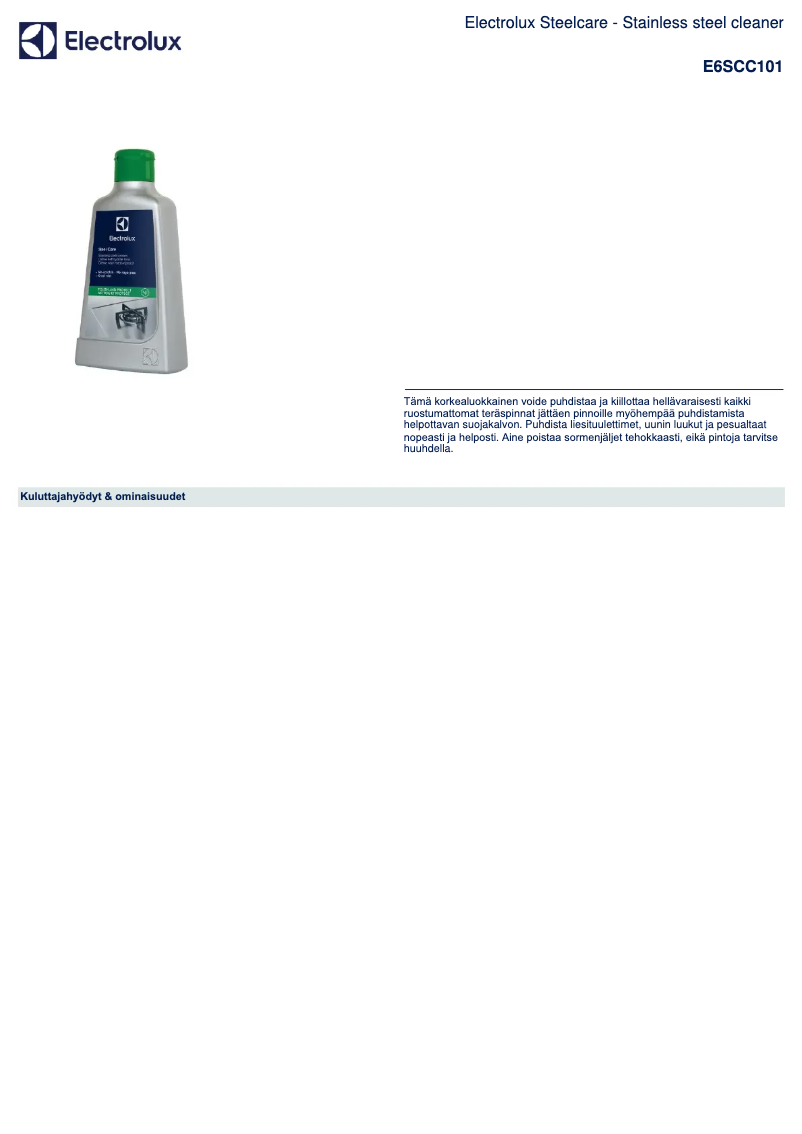 First page image of the manual for E6SCC101