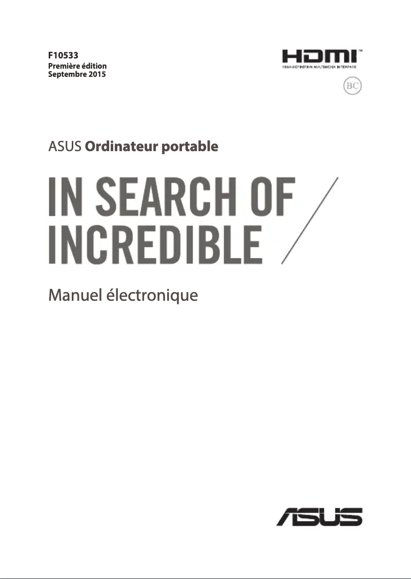 Page 1 of the manual User Manual Asus ZenBook UX305UA