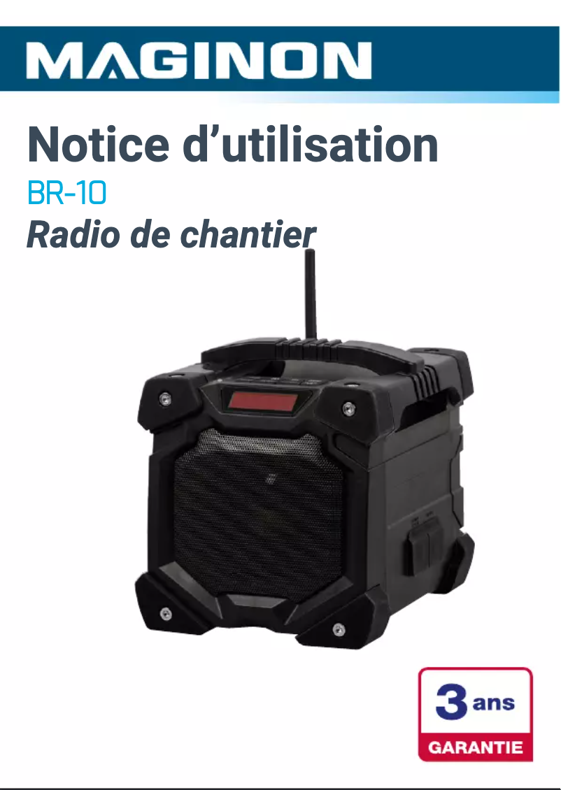 First page image of the manual for BR-10