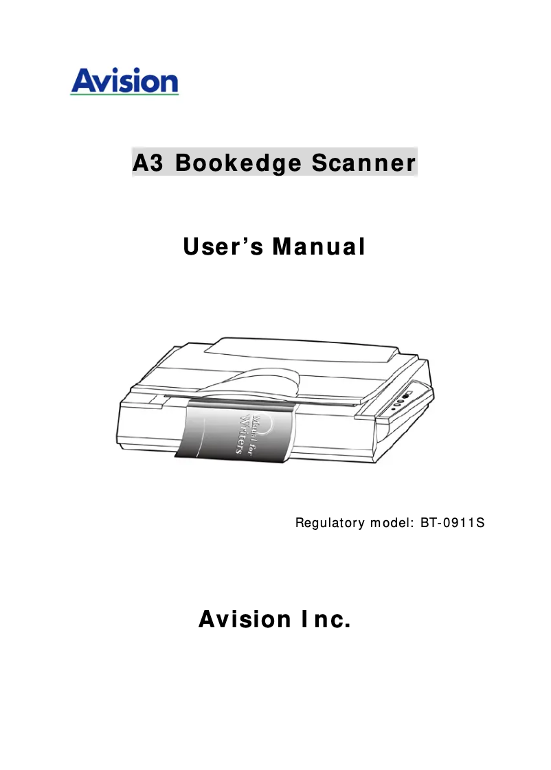 Page 1 of the manual User Manual Avision FB6280E