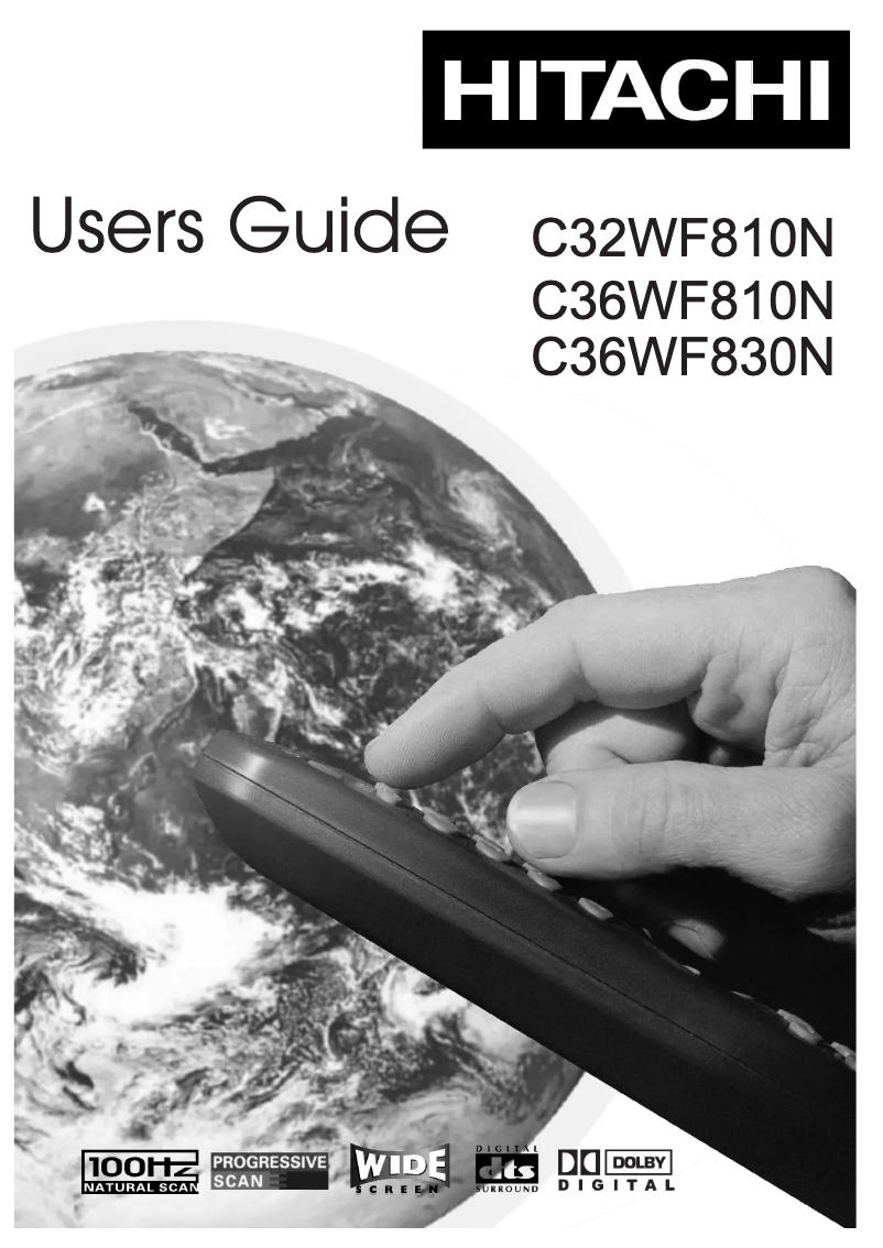 Page 1 of the manual User Manual Hitachi C36WF830N