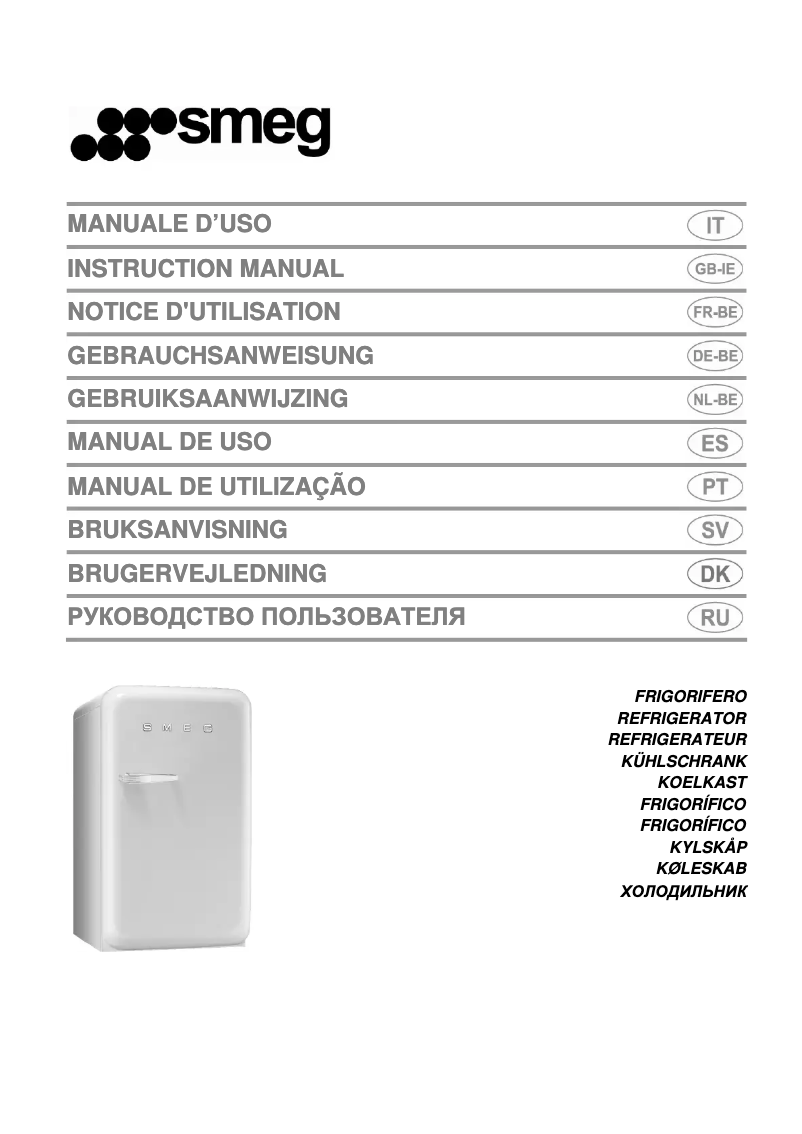 Page 1 of the manual User Manual Smeg FAB5RR
