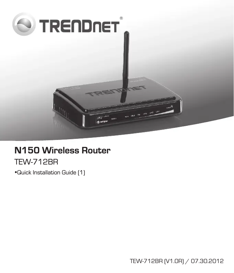 Page 1 of the manual User Manual TRENDnet TEW-712BR