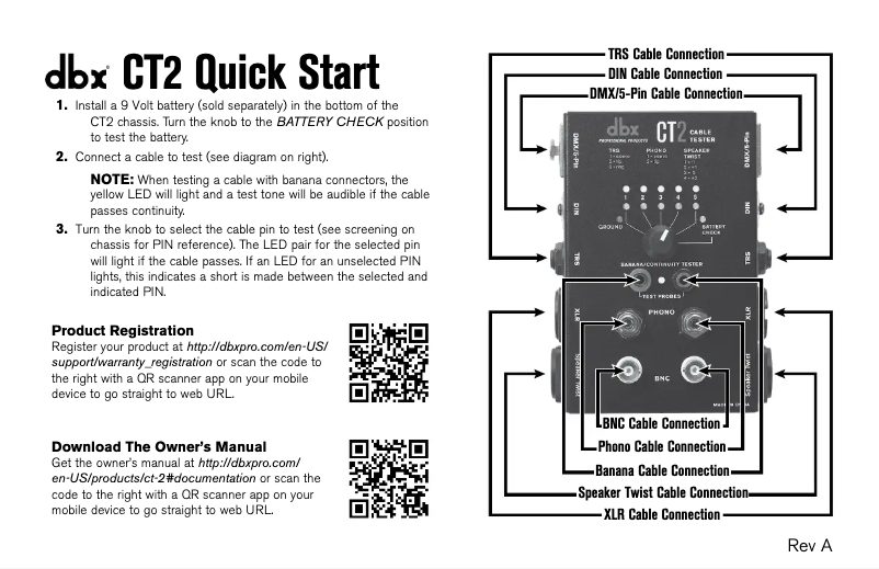 First page image of the manual for CT2