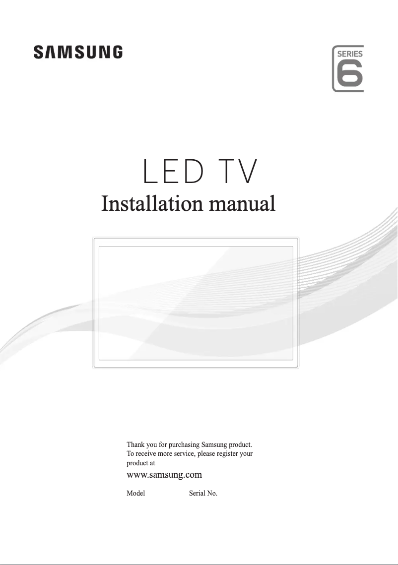 Page 1 of the manual User Manual Samsung HG40AE690DK