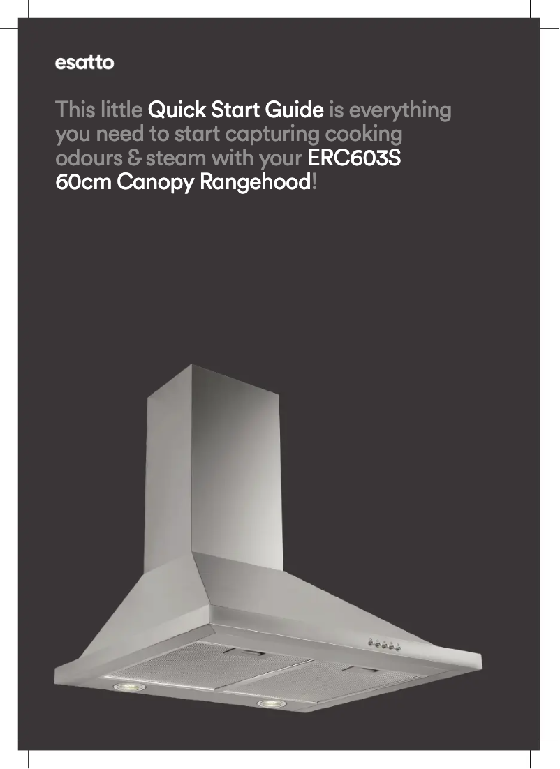 First page image of the manual for ERC603S