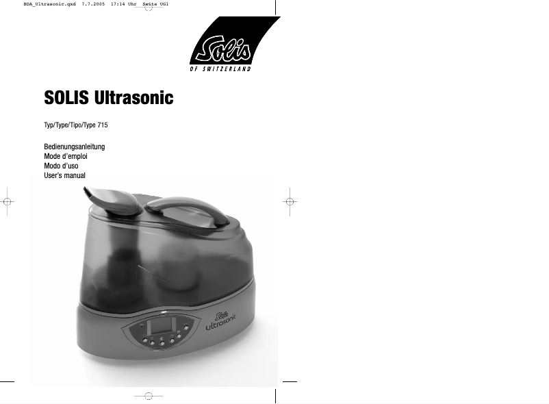 First page image of the manual for Ultrasonic 715