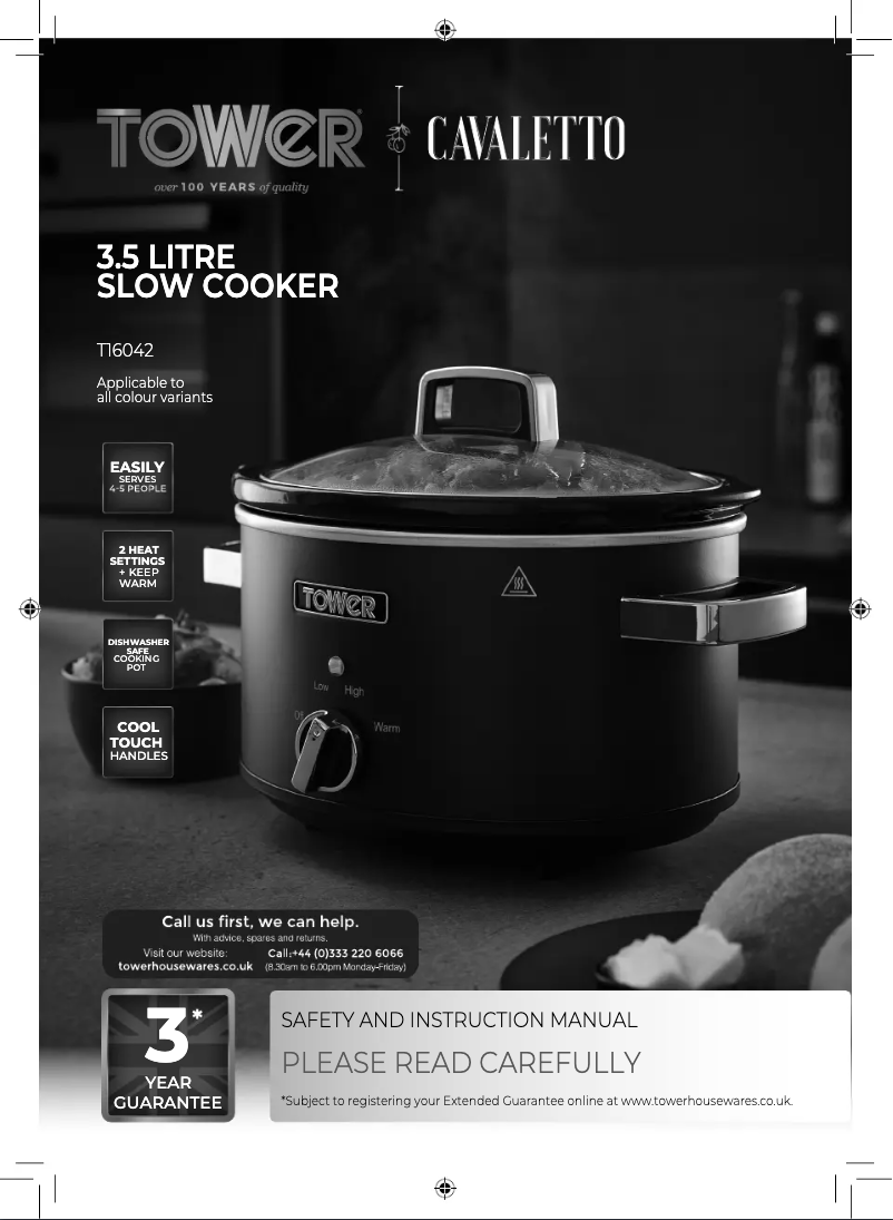 Image de la première page du manuel de l'appareil Cavaletto T16042