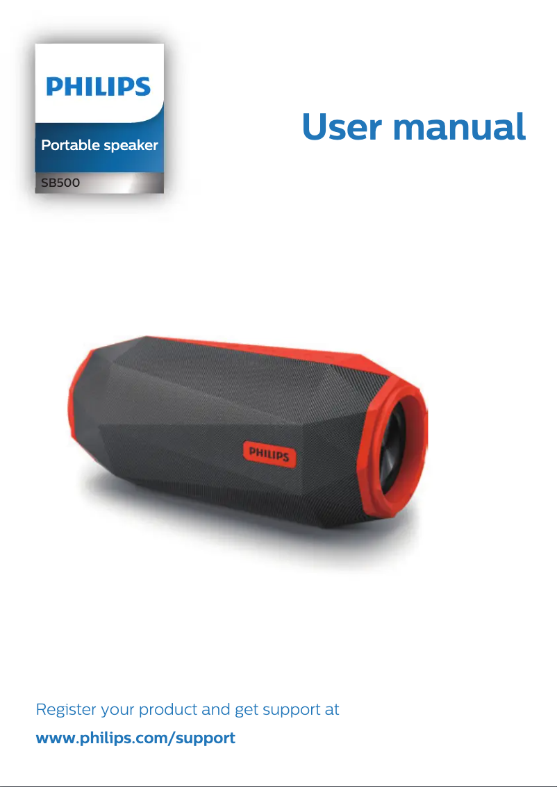 First page image of the manual for SB500