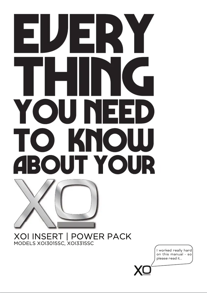 First page image of the manual for XOI4515SC