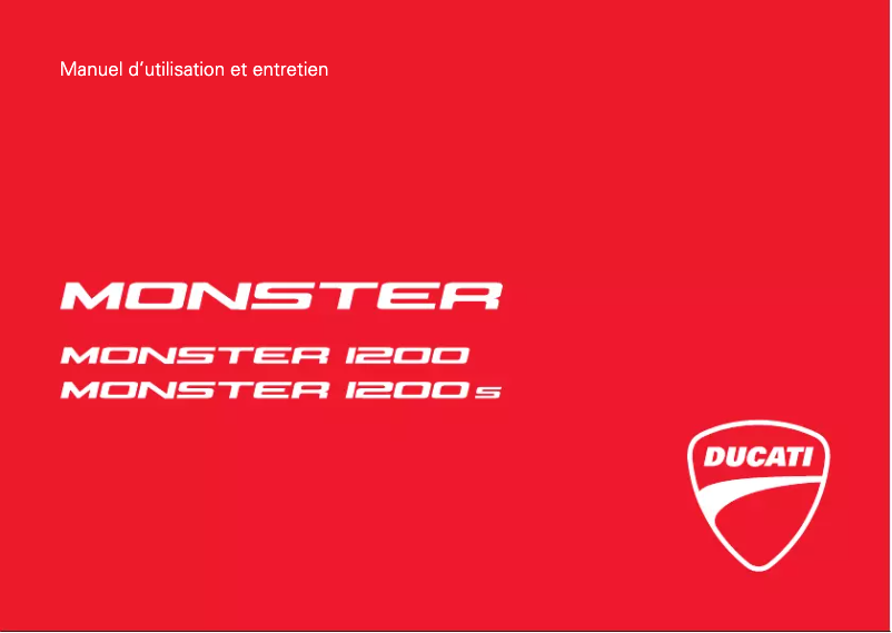 Page 1 of the manual User Manual Ducati Monster 1200 (2018)