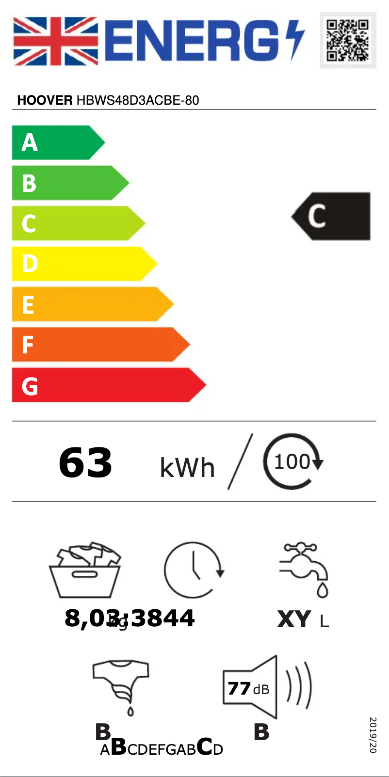 First page image of the manual for H-WASH 300 LITE HBWS48D3ACBE-80