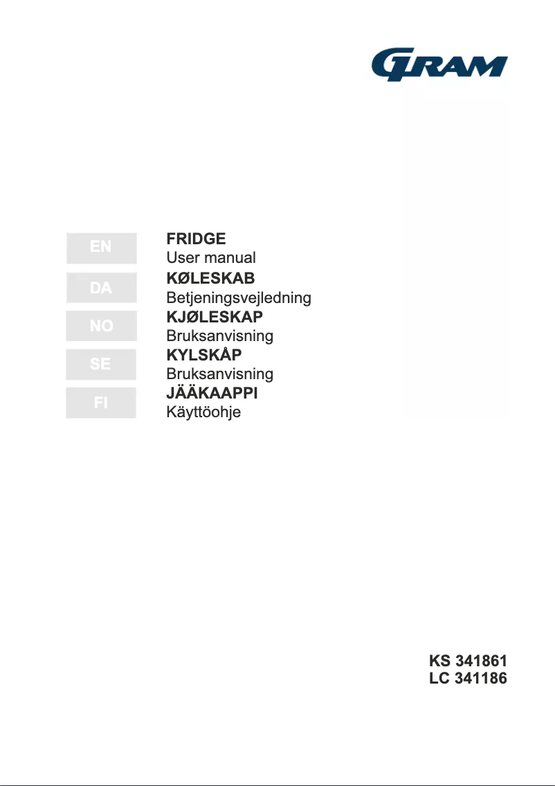 Page 1 of the manual User Manual Gram KS 341861
