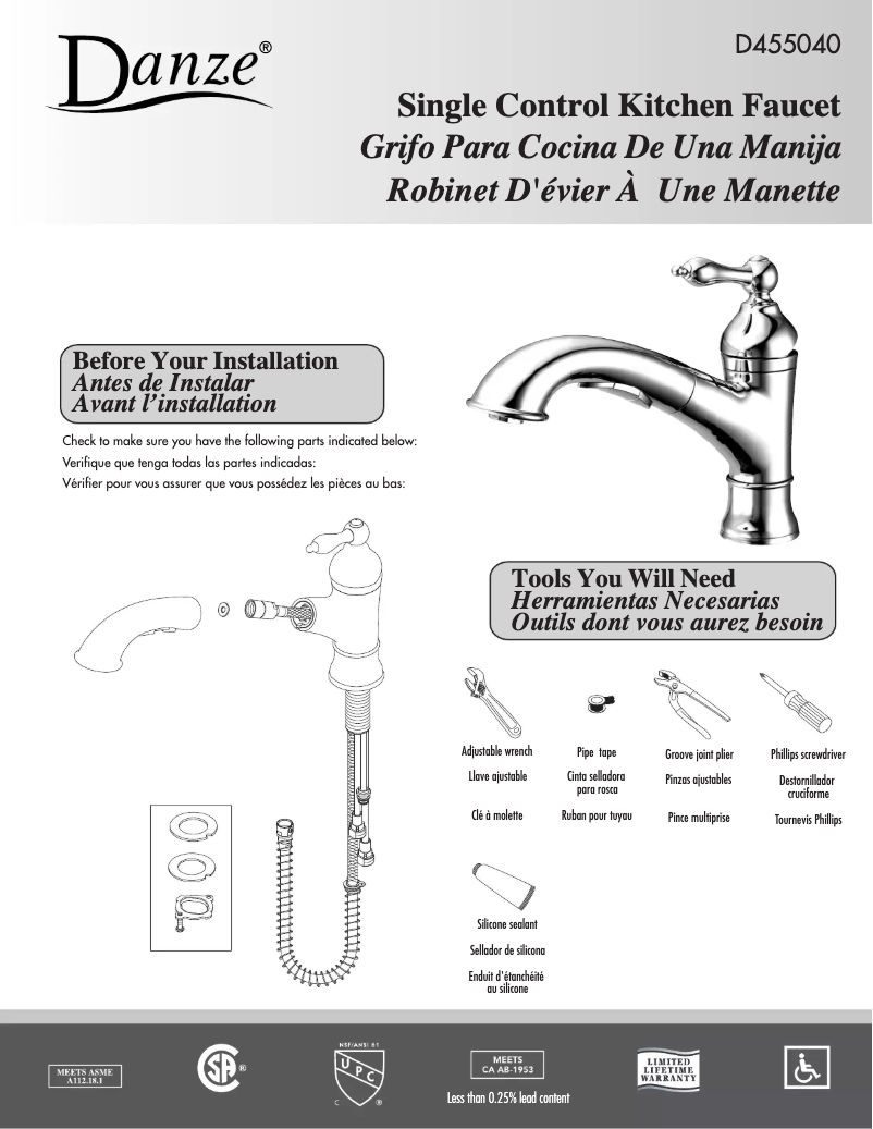 Image de la première page du manuel de l'appareil D455040