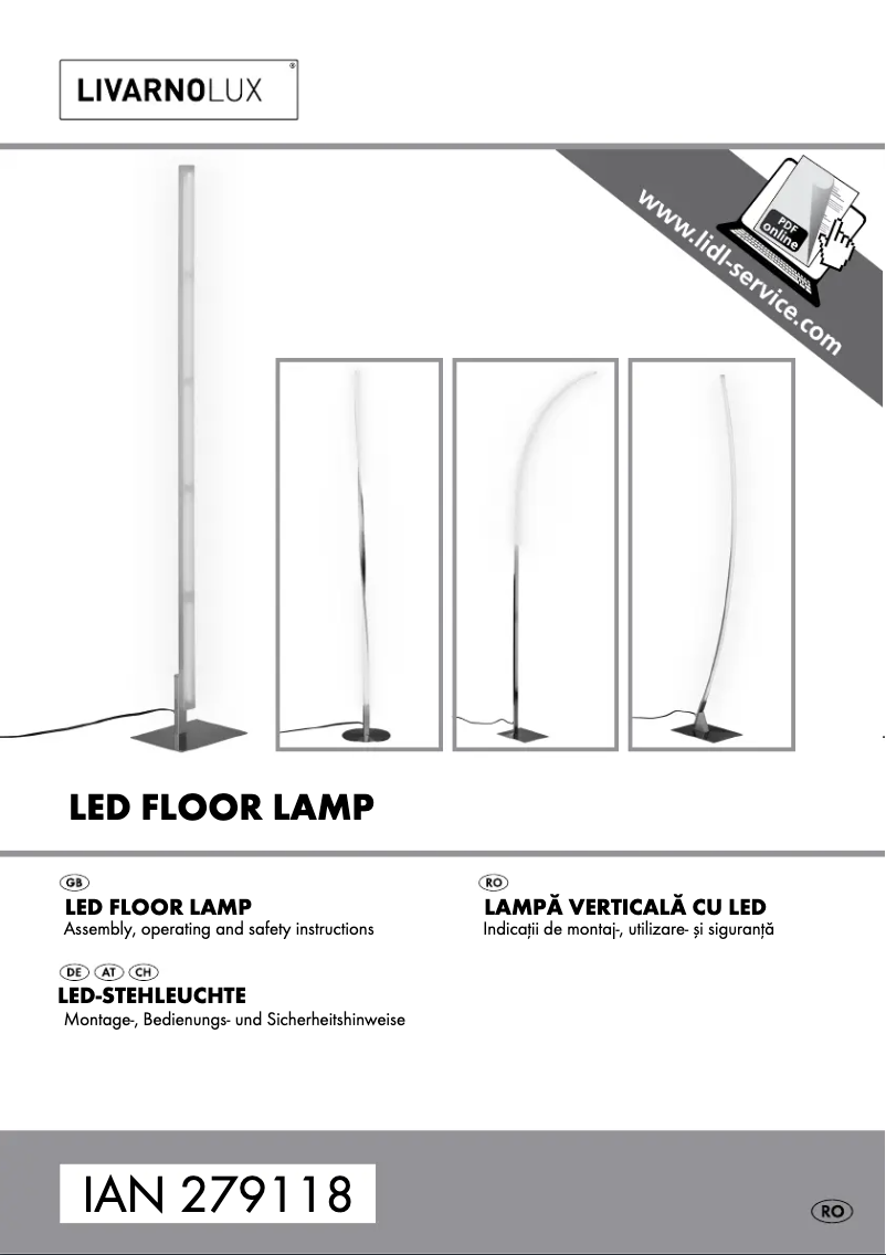 First page image of the manual for IAN 279118