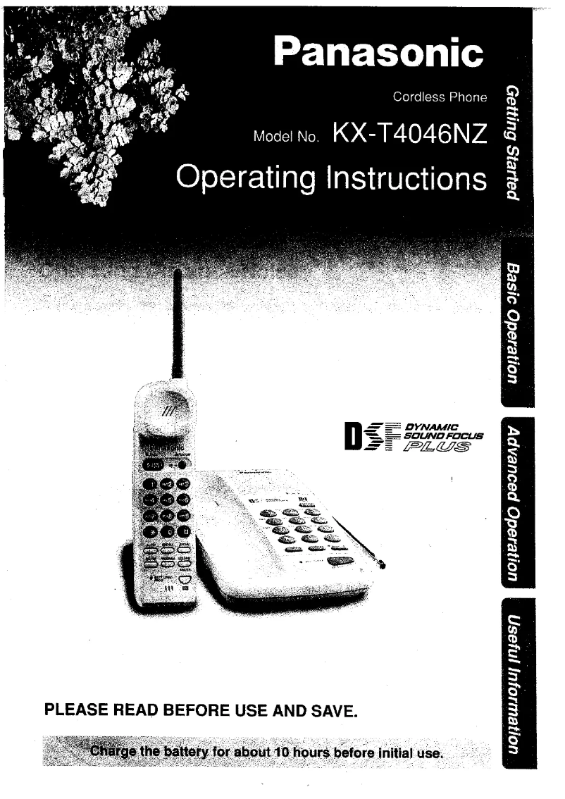 First page image of the manual for KX-T4046