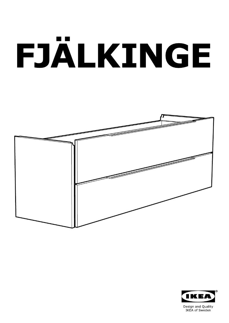 Page 1 of the manual User Manual Ikea FJÄLKINGE 102.216.85