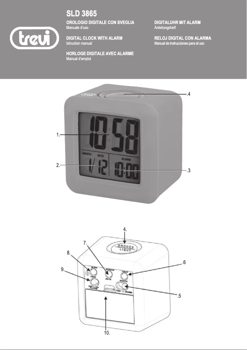 Page 1 de la notice Manuel utilisateur Trevi SLD 3865