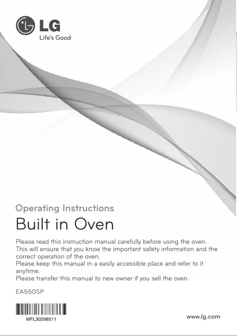 Page 1 of the manual User Manual LG EA550SP