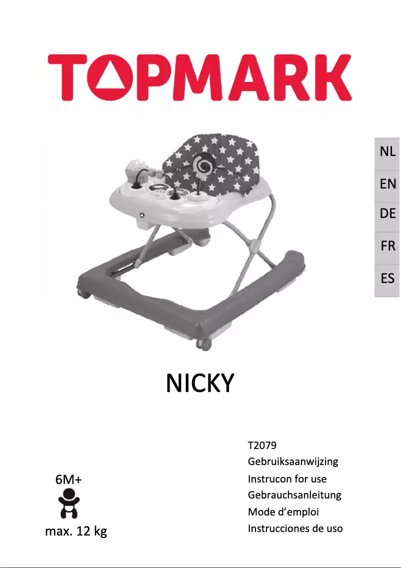 Page 1 de la notice Manuel utilisateur Topmark Nicky T2079