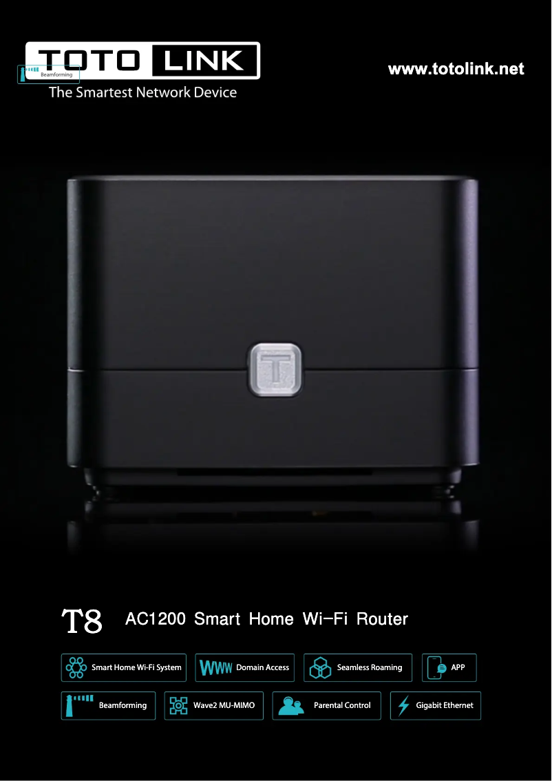 First page image of the manual for T8