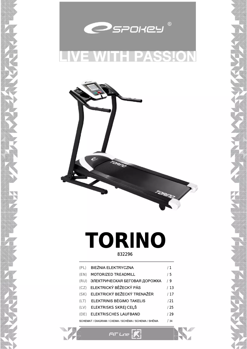 Page 1 de la notice Manuel utilisateur Spokey Torino 832296