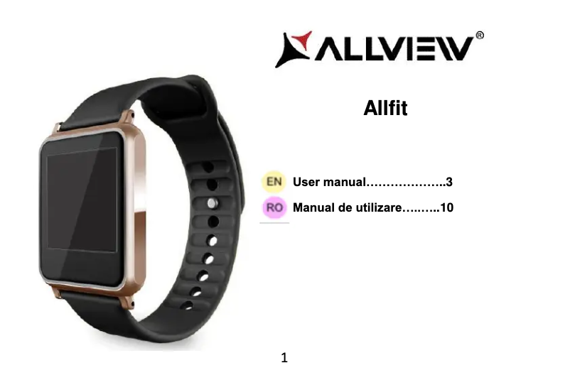 First page image of the manual for Allfit