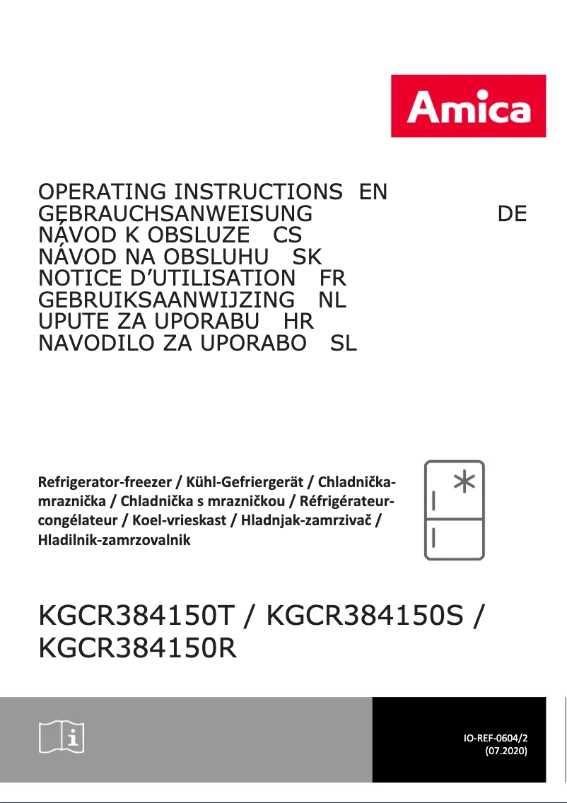 First page image of the manual for KGCR 384 150 T