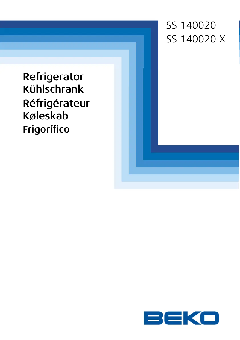 Page 1 of the manual User Manual Beko SS140020