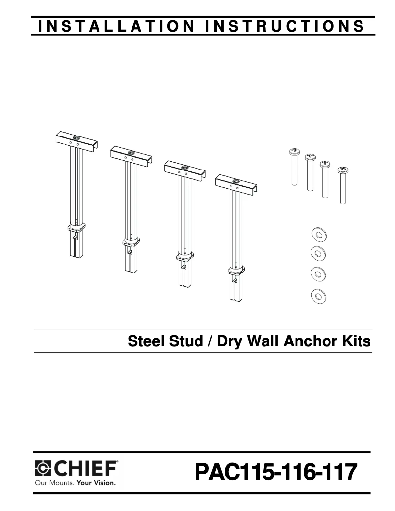 Page 1 of the manual User Manual Chief PAC117