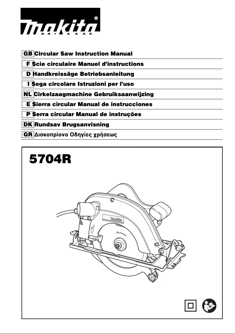 Page 1 of the manual User Manual Makita 5704R