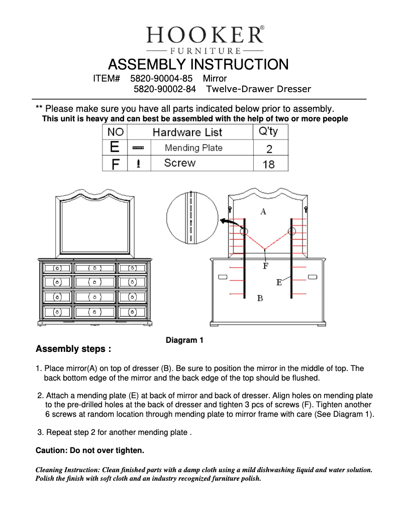 Page 1 of the manual User Manual Hooker 5820-90004-85