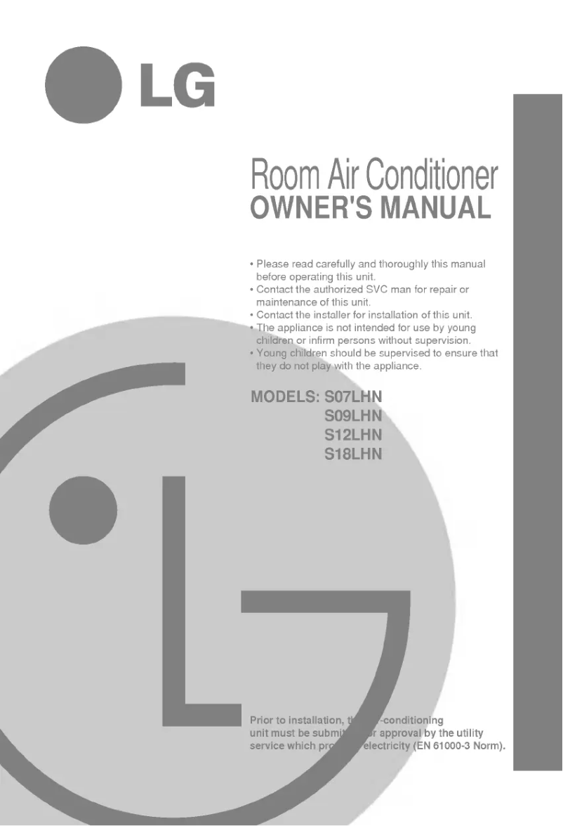 First page image of the manual for LSNQ096BUL