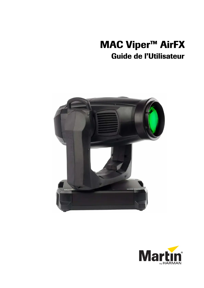 First page image of the manual for MAC Viper AirFX
