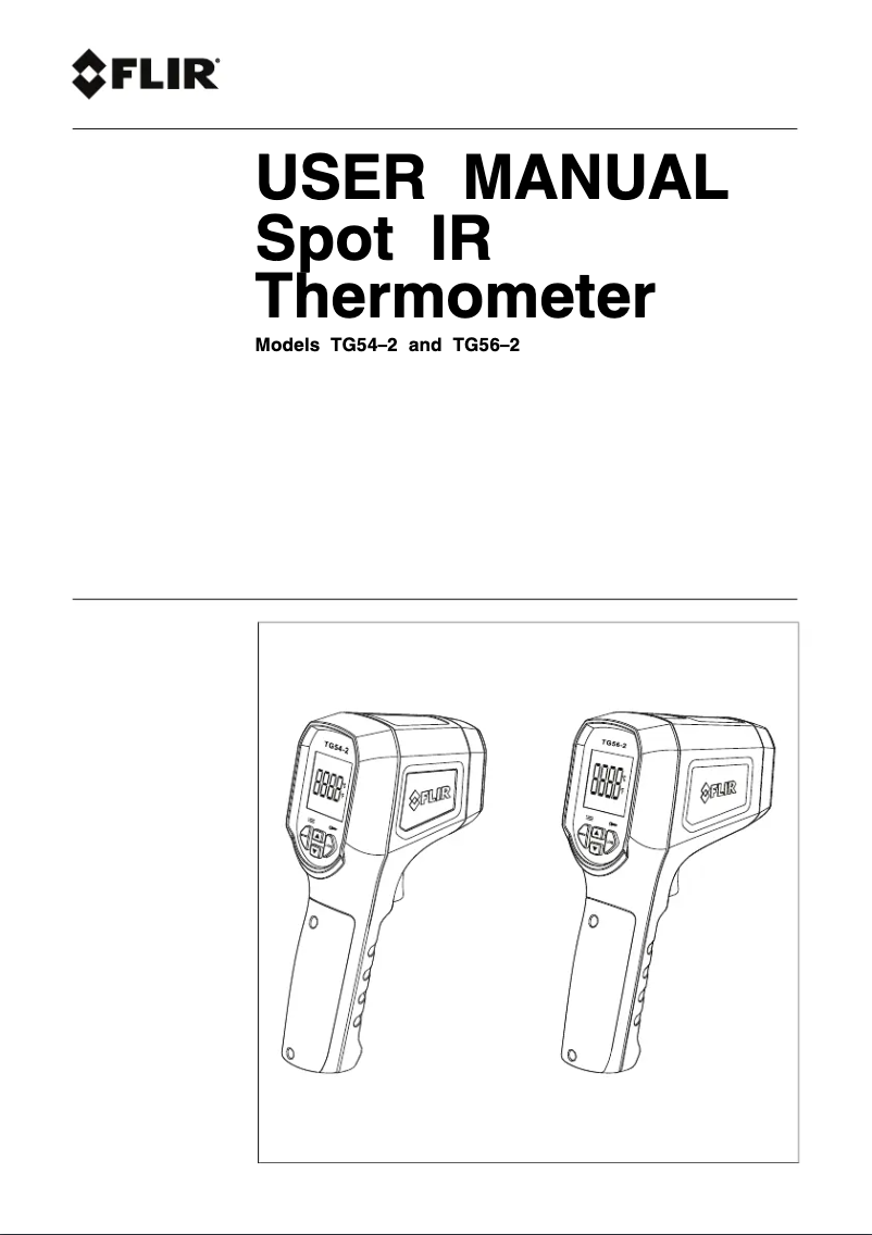 First page image of the manual for TG54-2