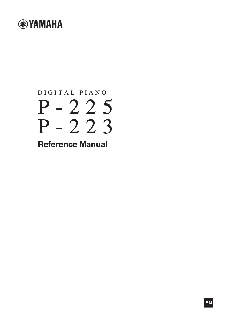 Page 1 of the manual User Manual Yamaha P-223