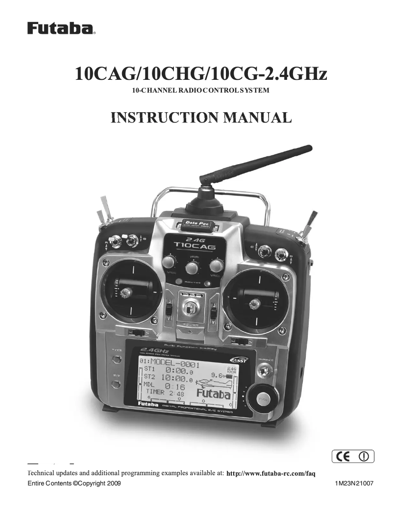 Page 1 of the manual User Manual Futaba T10 CAG