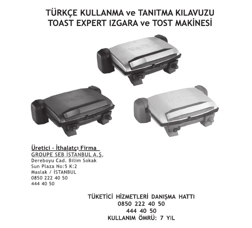 First page image of the manual for Toast Expert