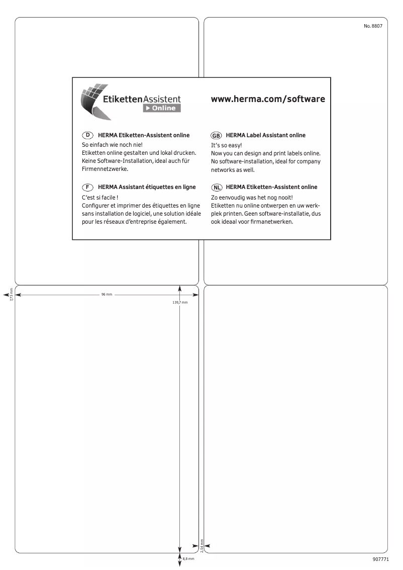 Image de la première page du manuel de l'appareil 8807