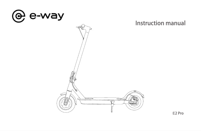 Page 1 of the manual User Manual E-way E2 Pro