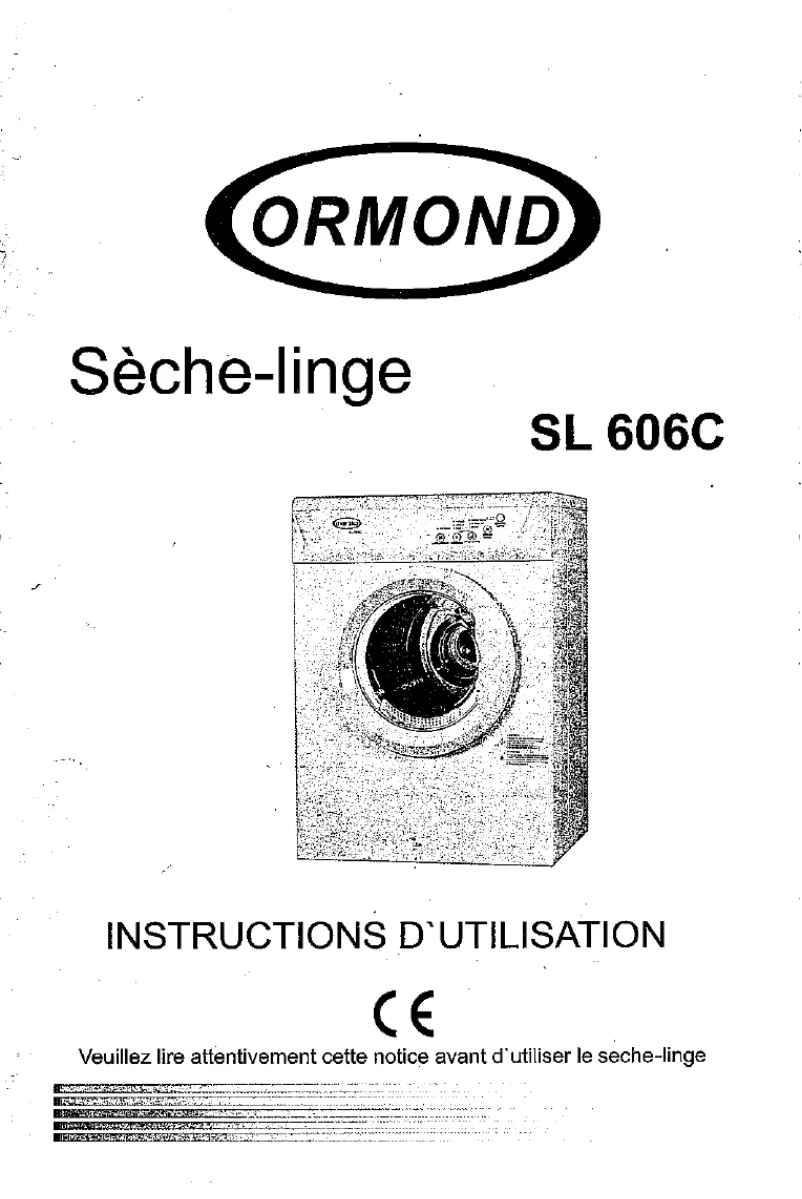 Page 1 of the manual User Manual Ormond SL606C