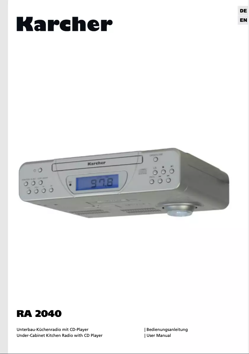 First page image of the manual for RA 2040