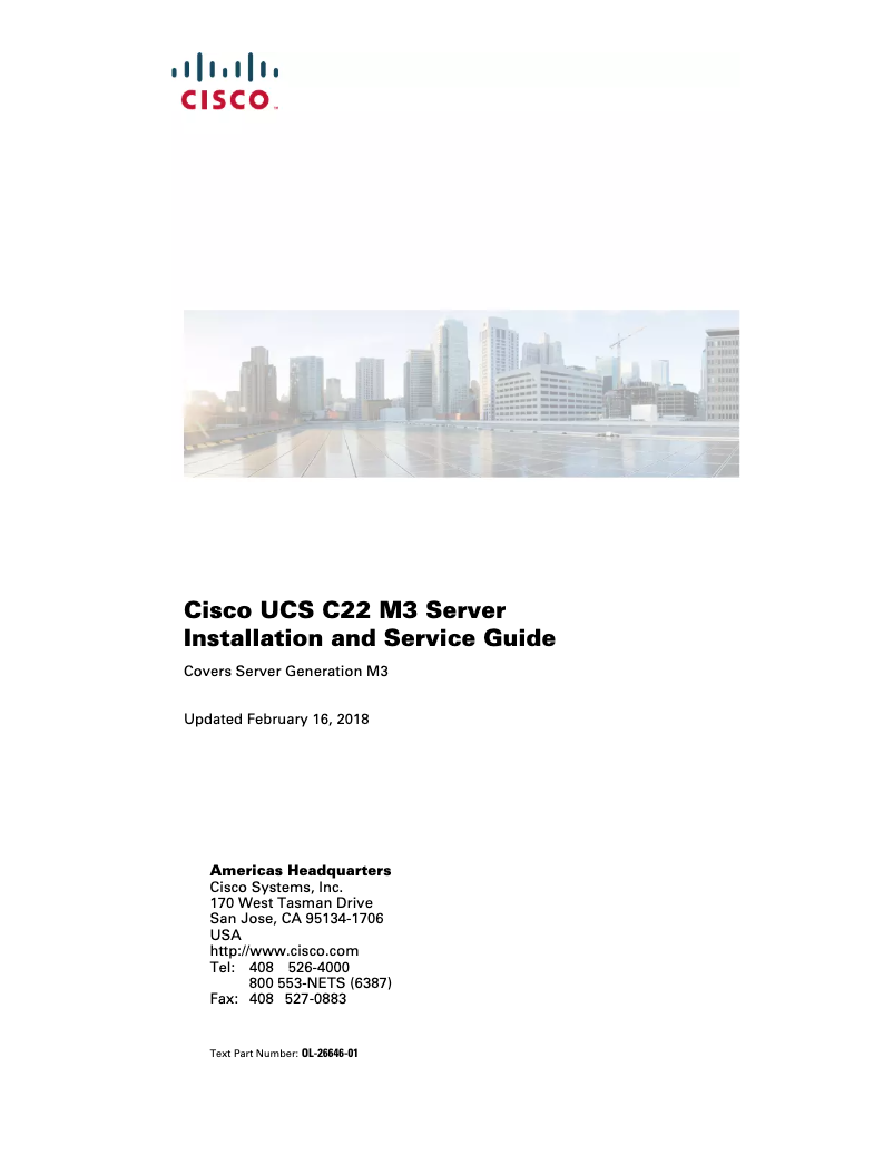 Image de la première page du manuel de l'appareil UCS C22 M3